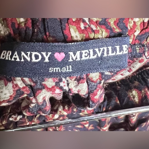 Brandy Melville Navy and Brown Tribal Printed Shorts. Size Small. - Picture 6 of 6